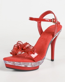 Rhinestone sexy platform catwalk shining sandals for women