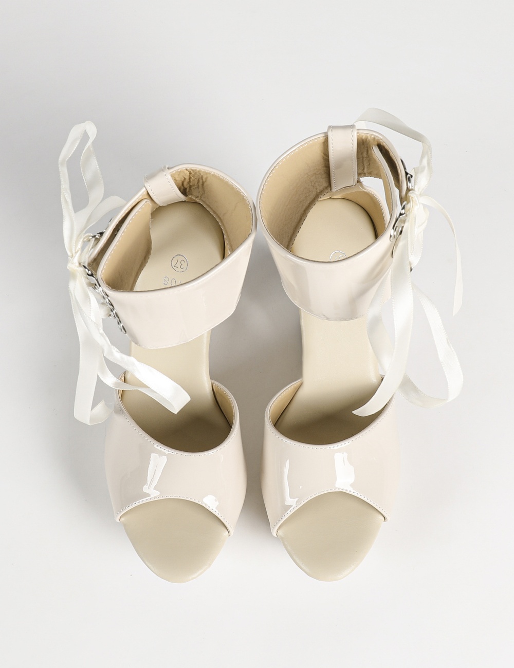 European style black platform summer shoes for women