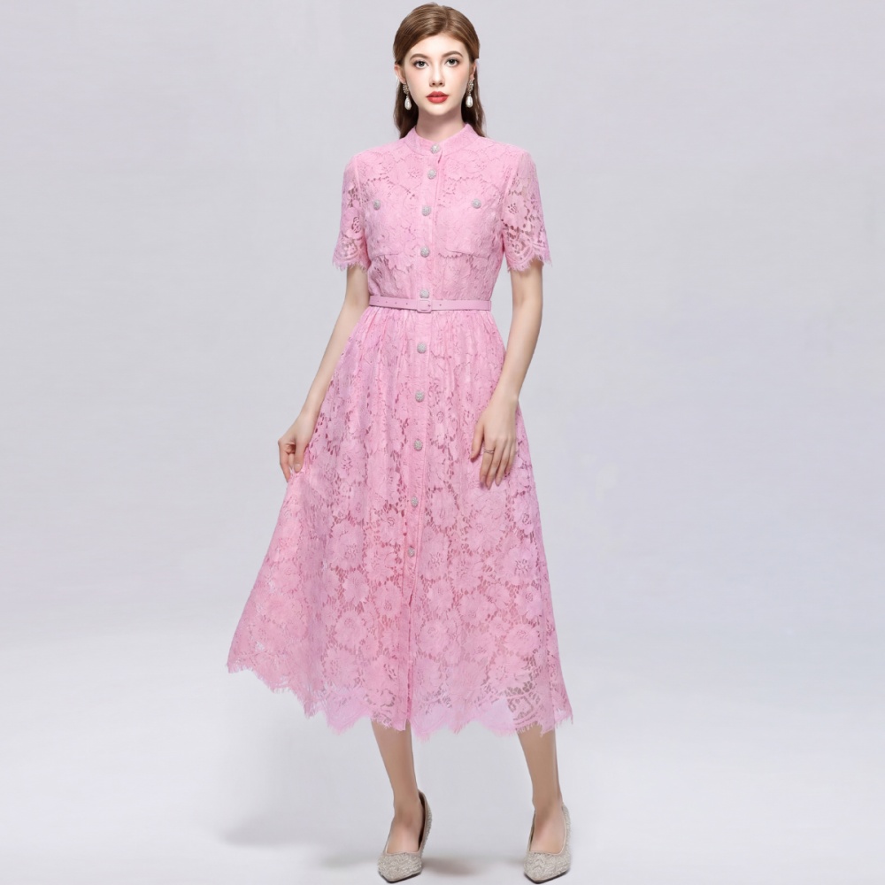 Temperament cstand collar slim France style dress