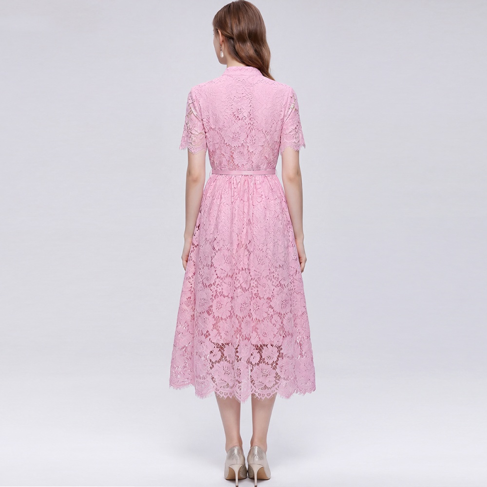 Temperament cstand collar slim France style dress