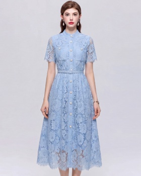 Slim elegant with belt France style dress