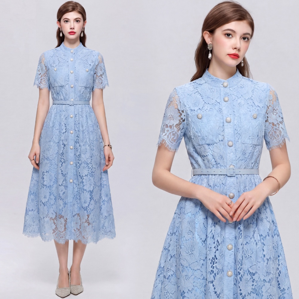 Slim elegant with belt France style dress