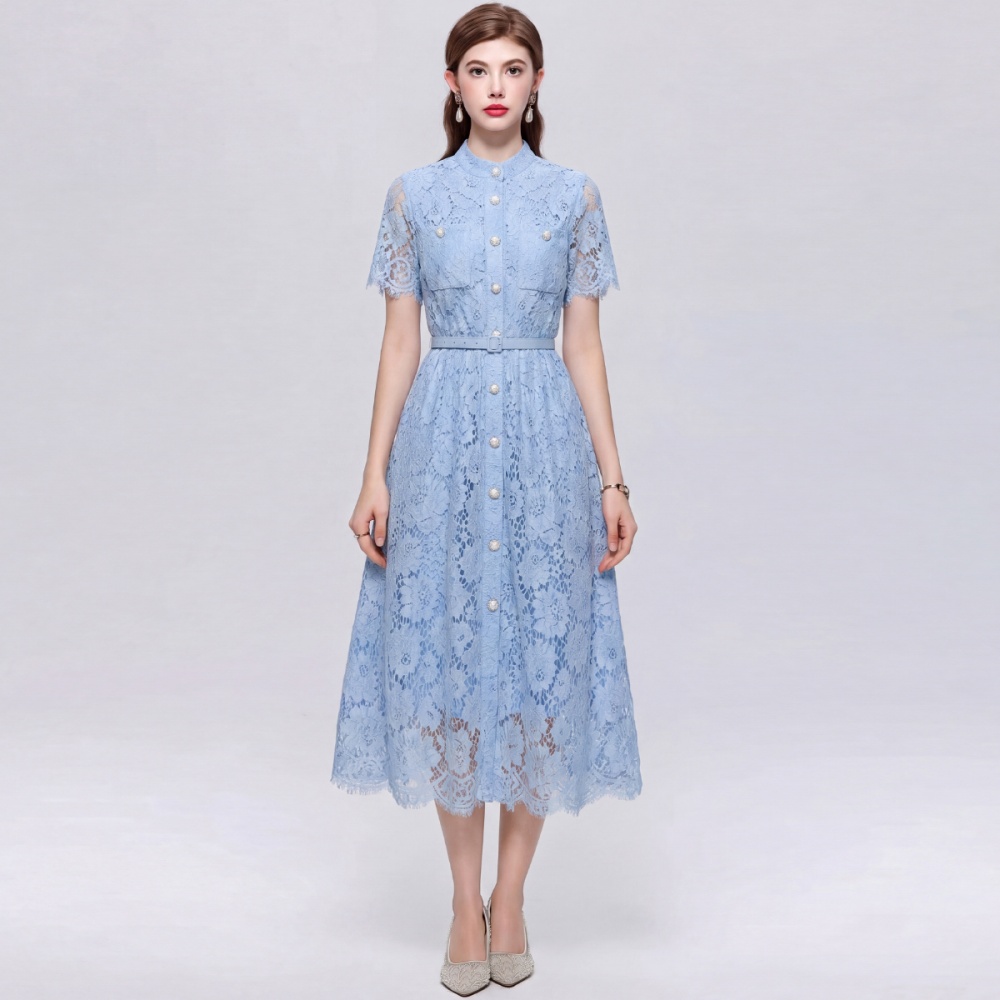 Slim elegant with belt France style dress
