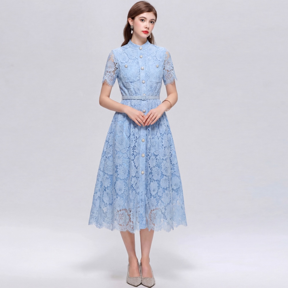 Slim elegant with belt France style dress