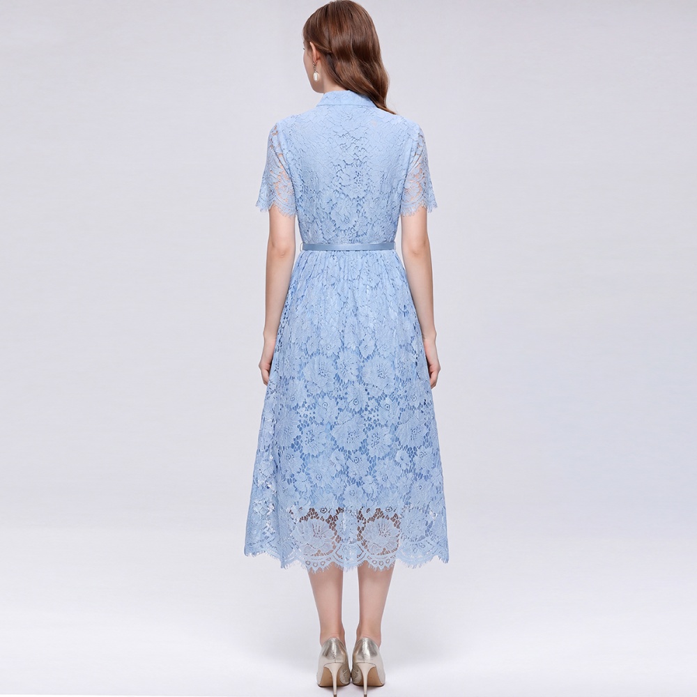 Slim elegant with belt France style dress