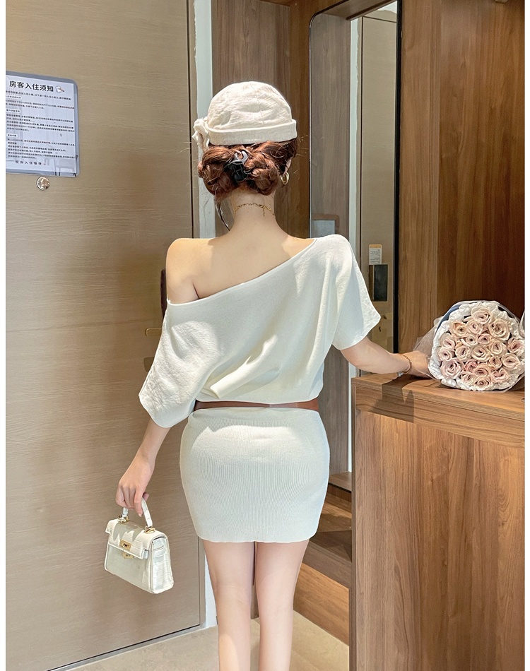Small fellow package hip slim knitted dress for women