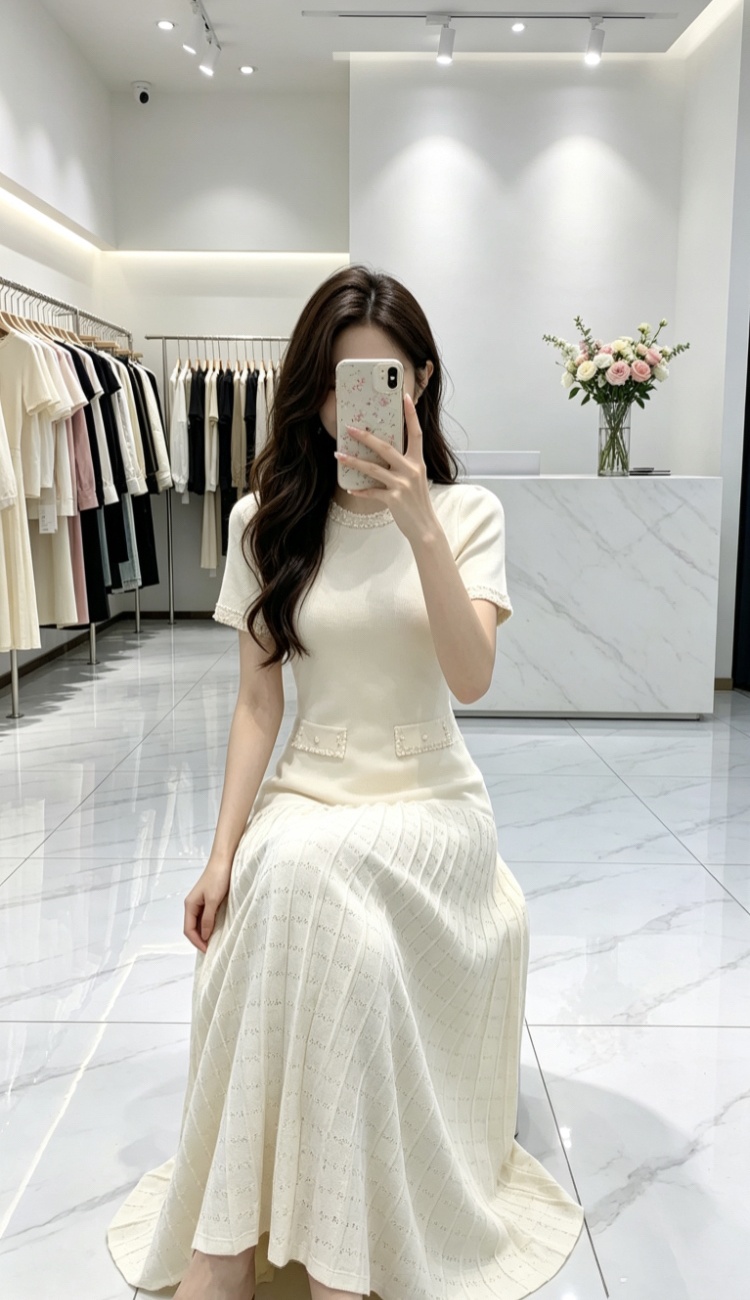 Slim sweater dress knitted dress for women