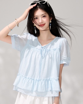 Loose show young shirt bubble doll shirt for women