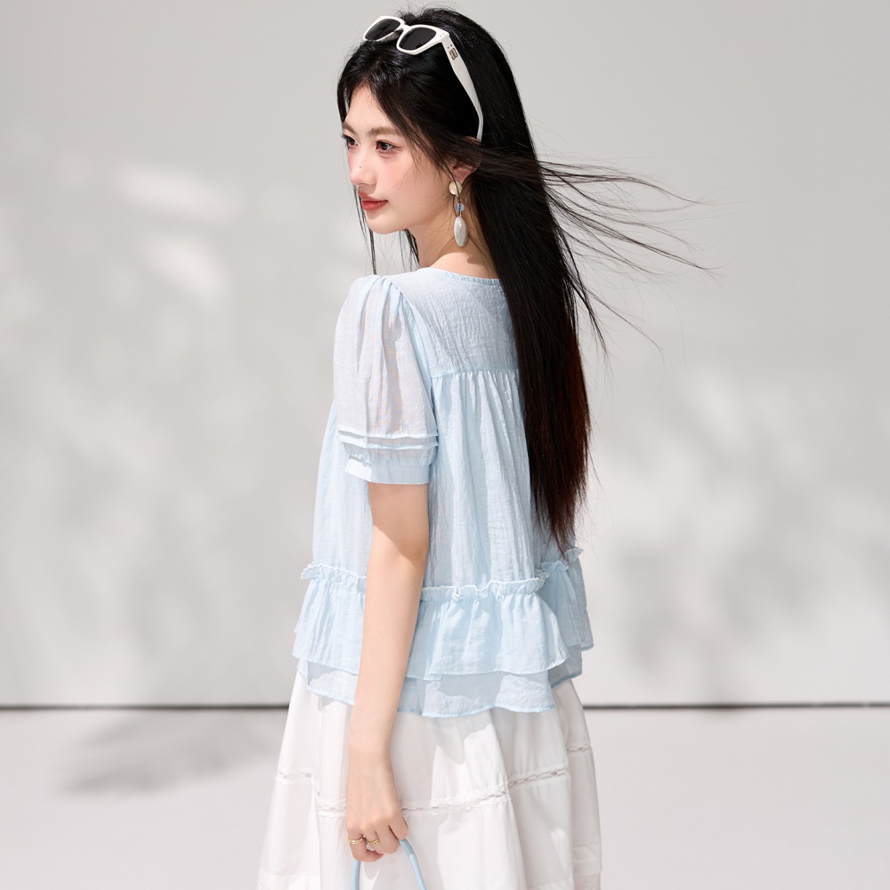 Loose show young shirt bubble doll shirt for women