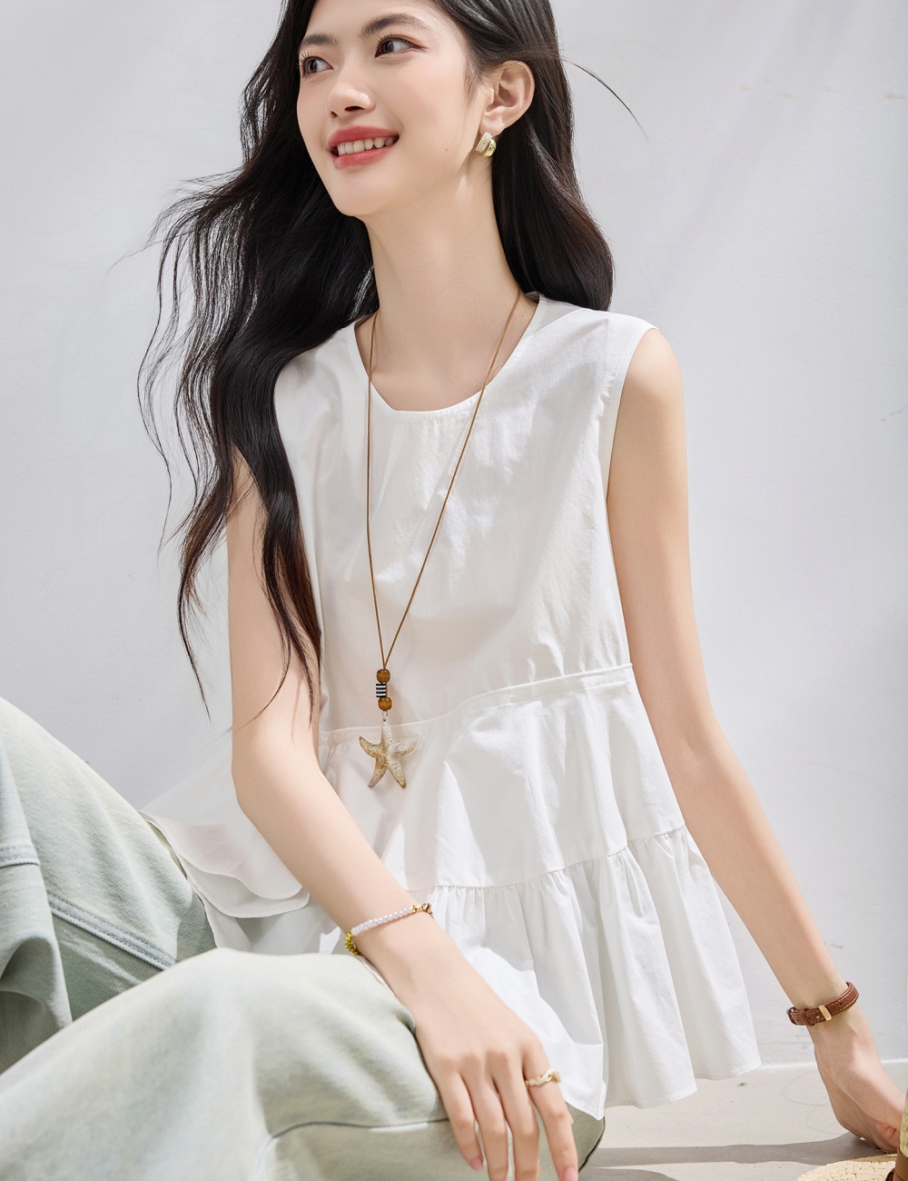 Sweet summer refreshing beautiful Korean style shirt