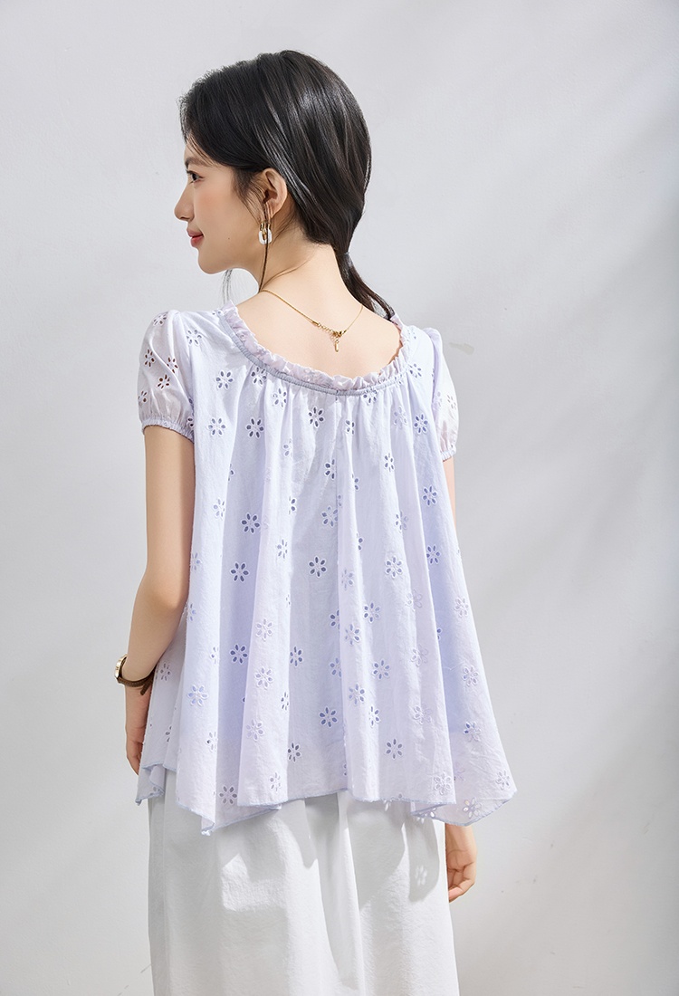 Summer France style doll shirt sweet splice shirt for women