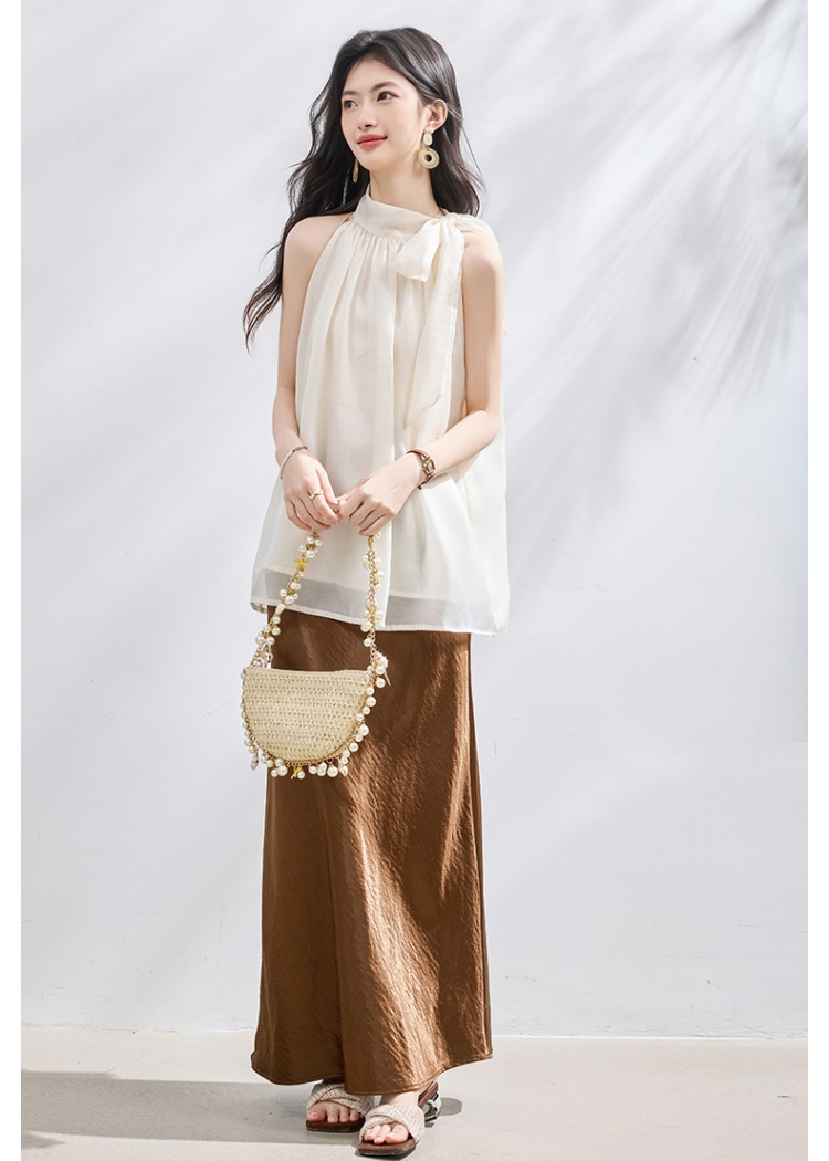 Loose frenum sleeveless vest slim summer shirt for women