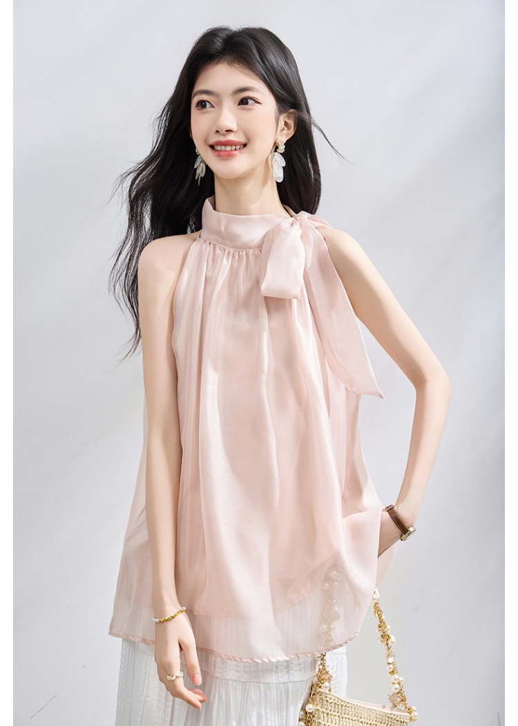 Loose frenum sleeveless vest slim summer shirt for women