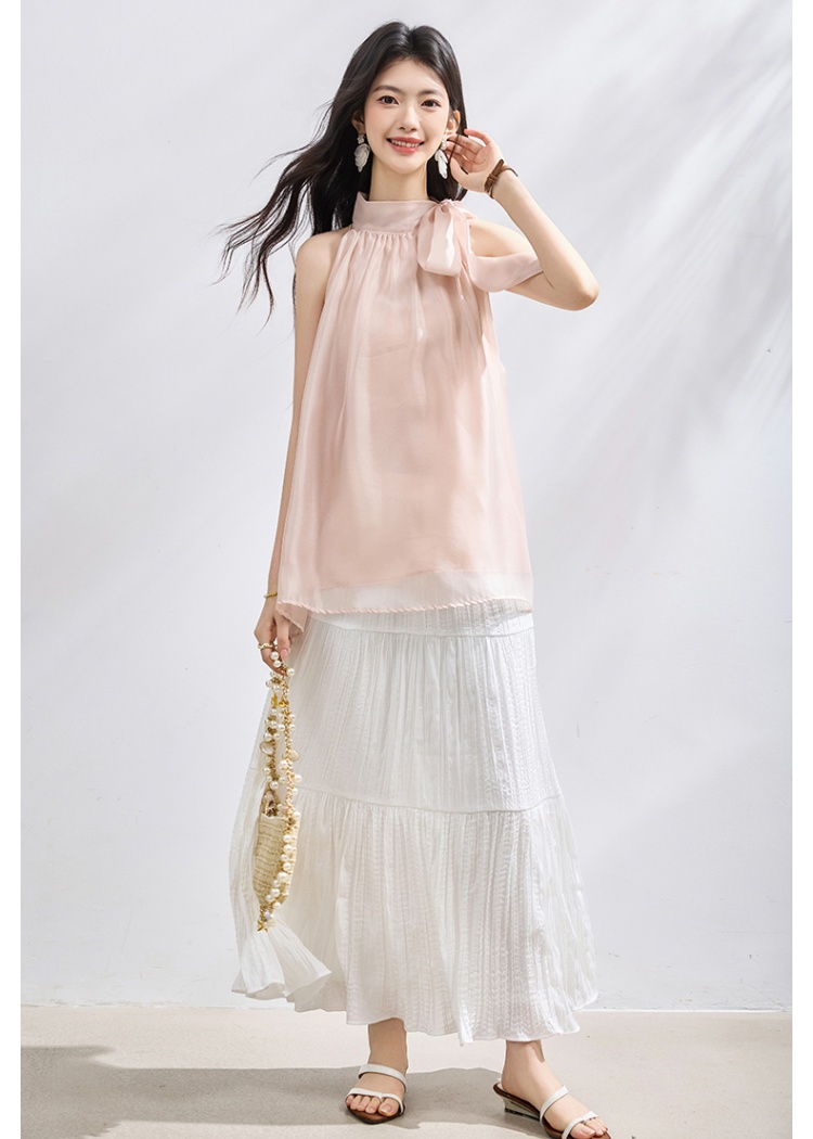 Loose frenum sleeveless vest slim summer shirt for women