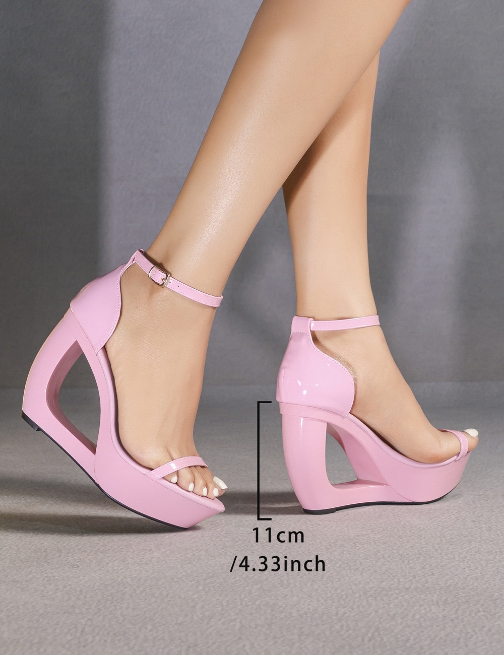 Fish mouth slippers high-heeled platform for women