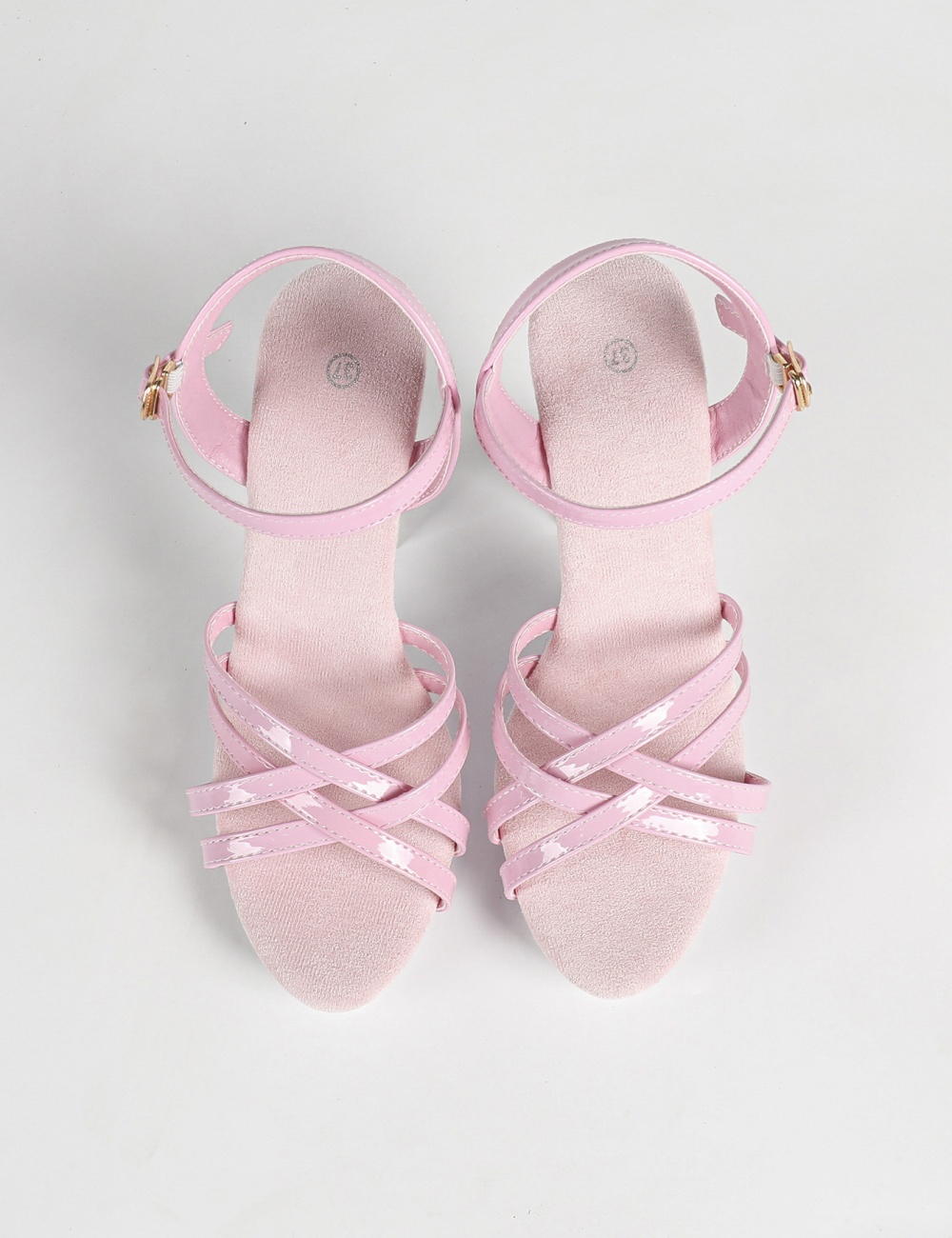 Glass crystal platform transparent slippers for women