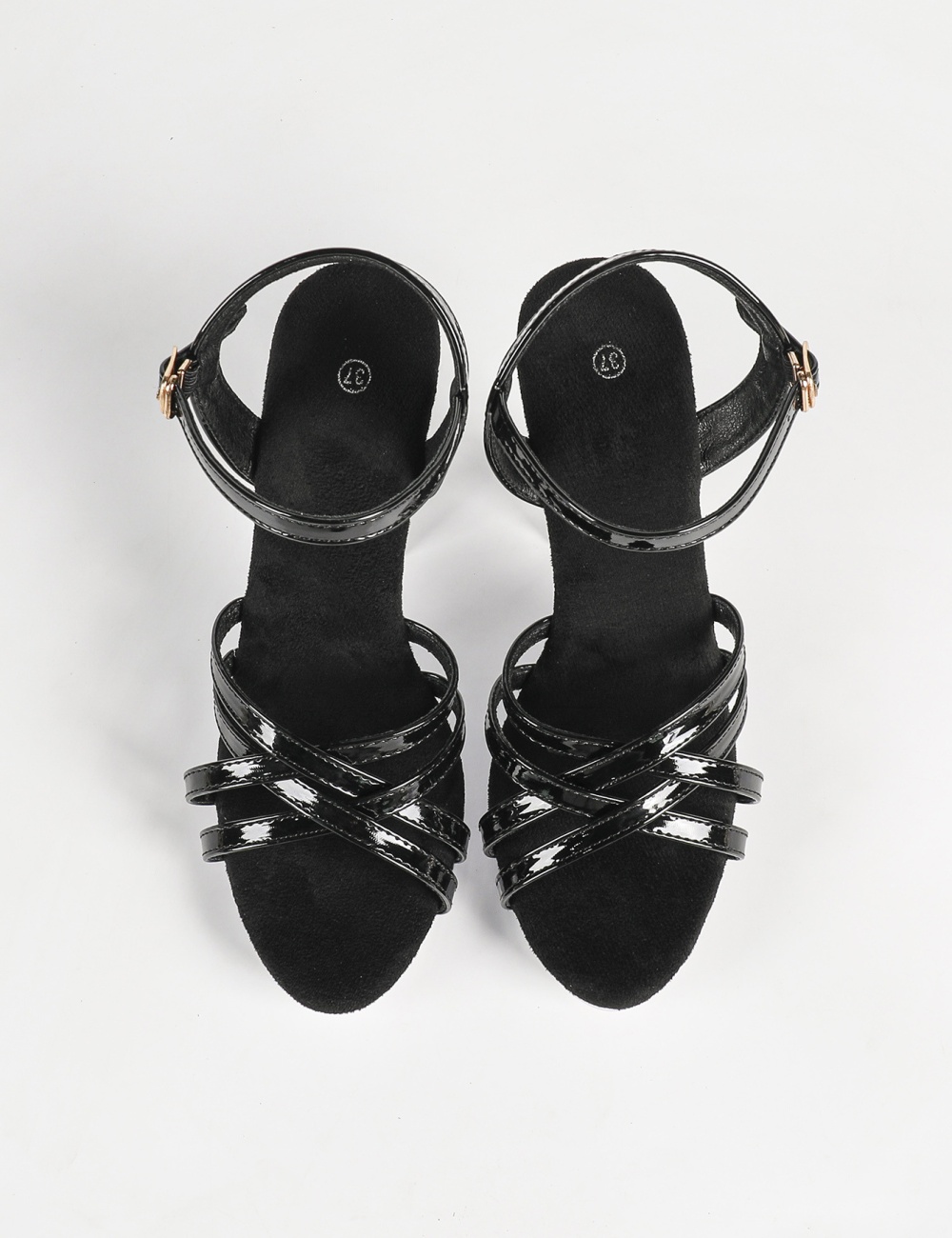 Glass crystal platform transparent slippers for women