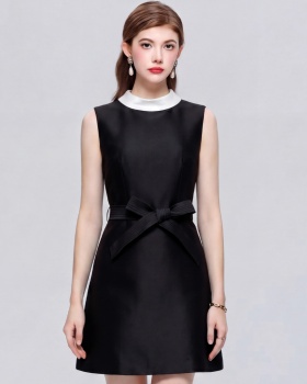 France style sleeveless sleeveless dress bow frenum dress