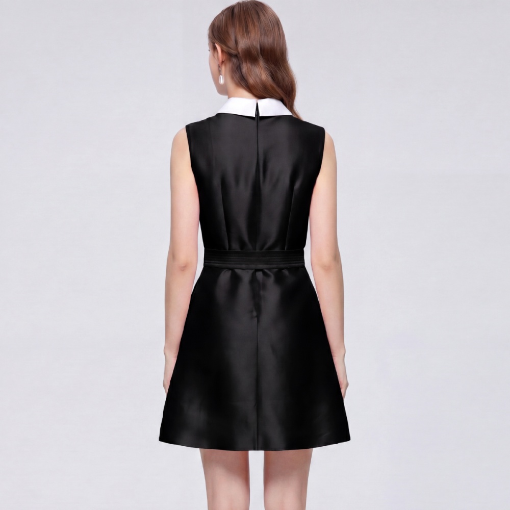 France style sleeveless sleeveless dress bow frenum dress