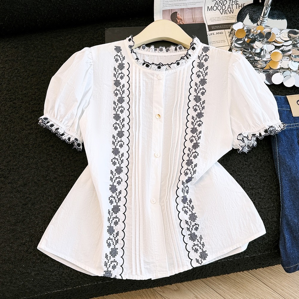 France style shirt Western style tops for women