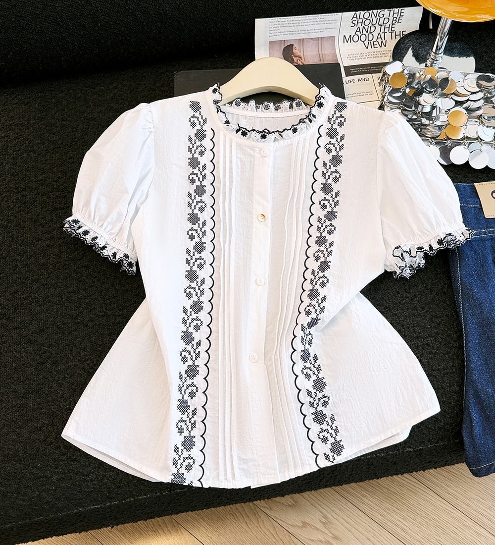 France style shirt Western style tops for women