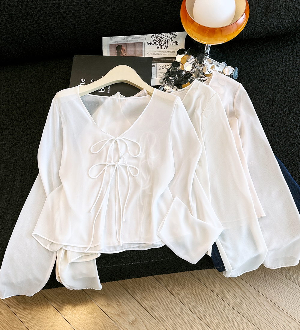 Summer frenum small shirt sunscreen long sleeve tops