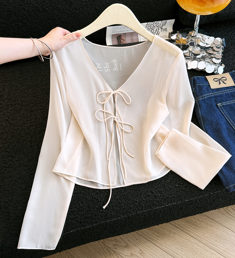 Summer frenum small shirt sunscreen long sleeve tops