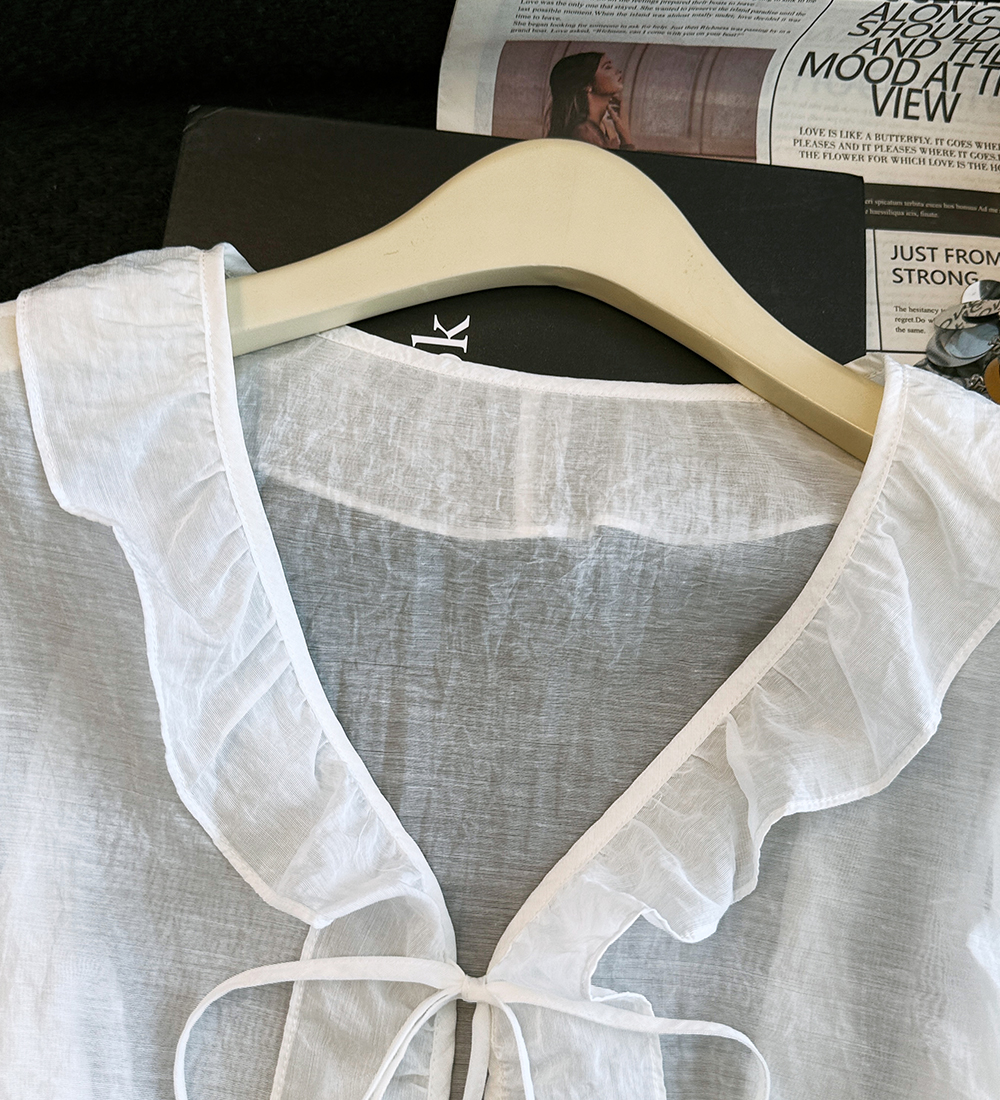 Frenum shirts outside the ride cardigan for women