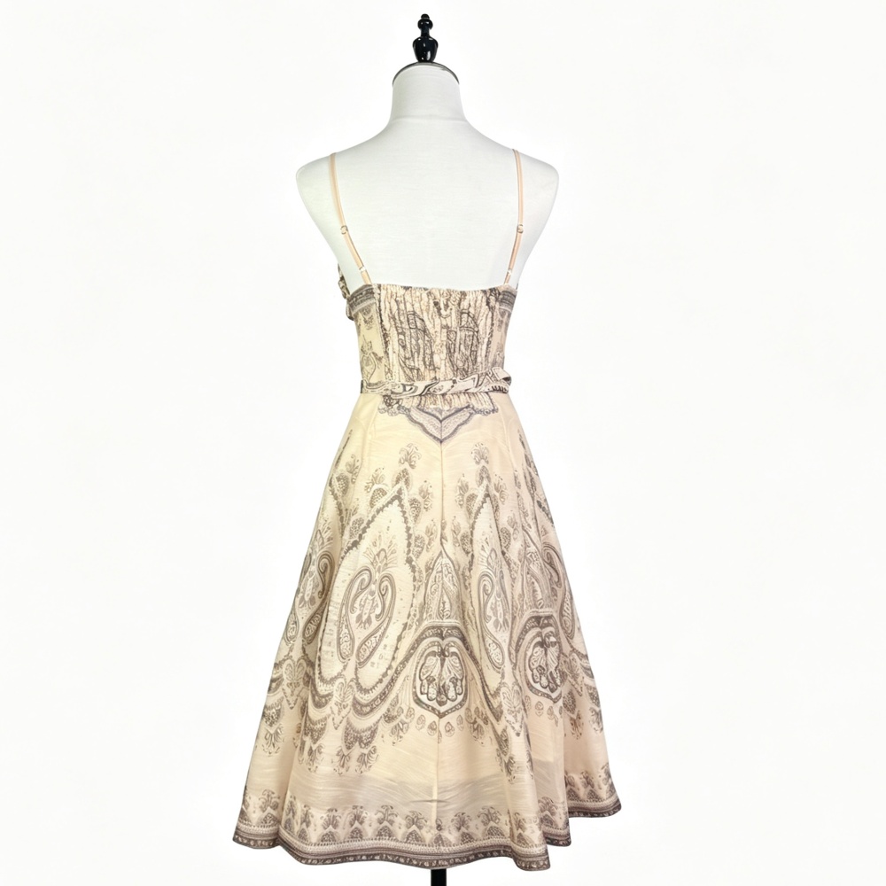 Slim high waist temperament dress catwalk vacation hollow T-back