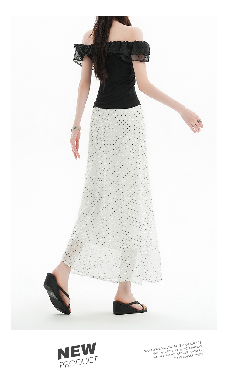 Casual tender skirt chiffon mermaid long skirt