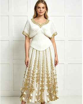 Stereoscopic court style loose dress for women
