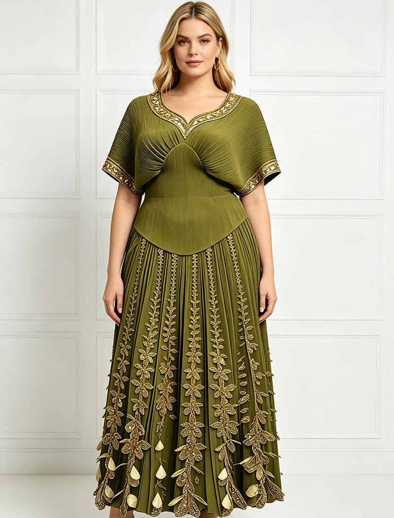 Stereoscopic court style loose dress for women