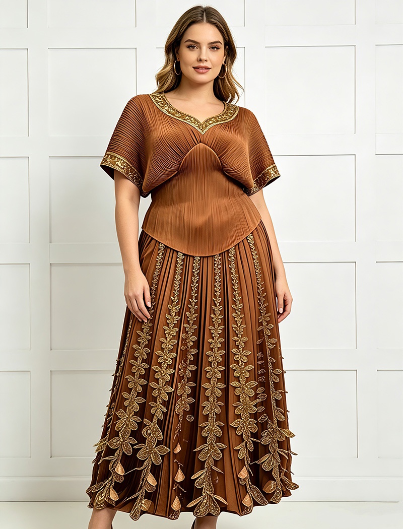 Stereoscopic court style loose dress for women