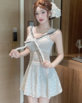 France style temperament pinched waist enticement dress