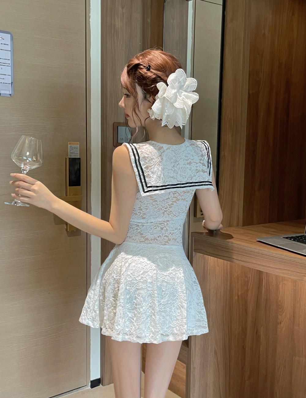 France style temperament pinched waist enticement dress
