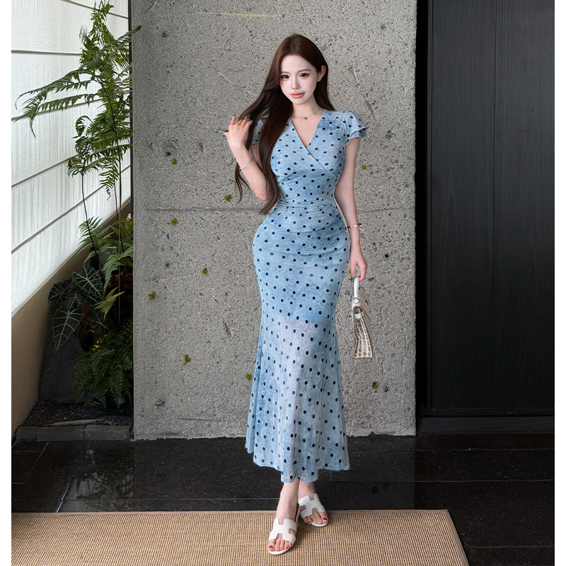 Mermaid temperament dress slim tender long dress