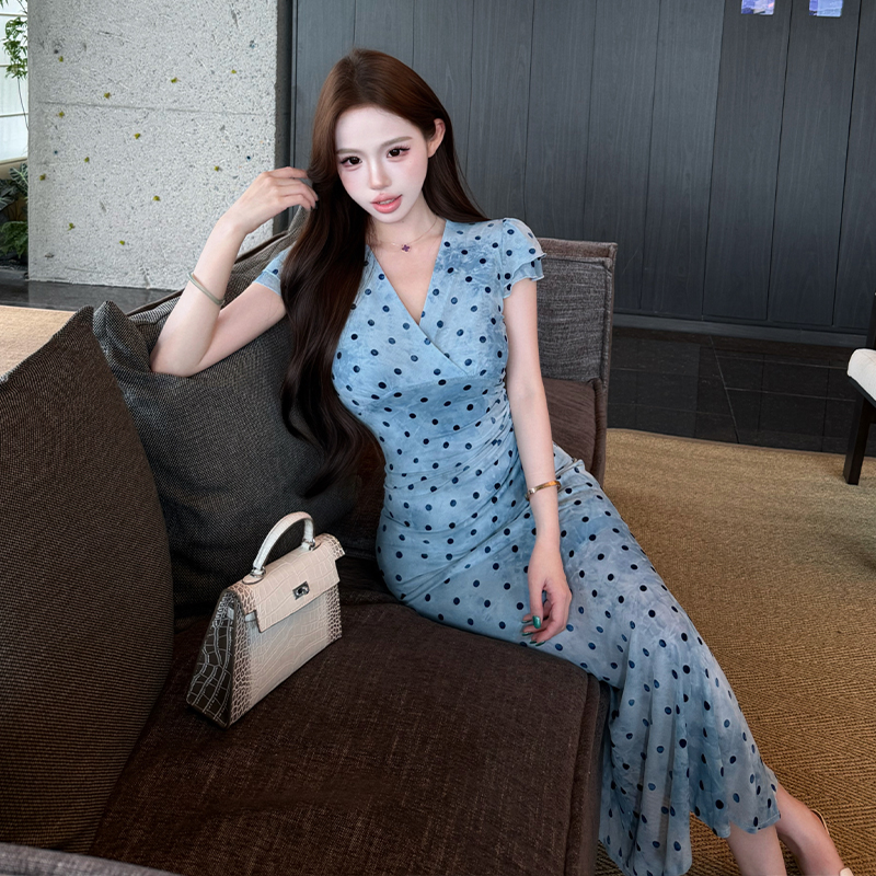 Mermaid temperament dress slim tender long dress