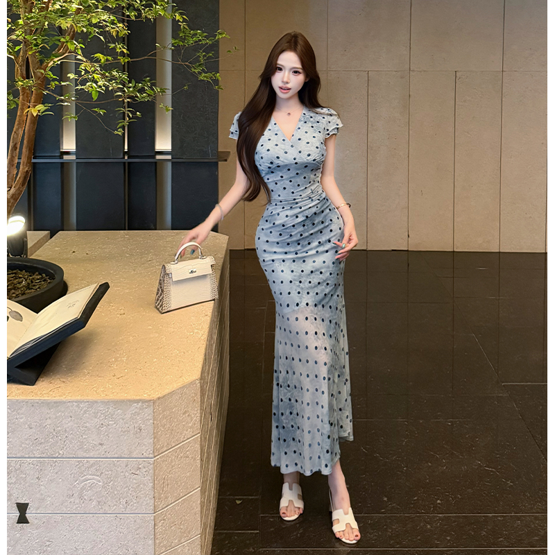 Mermaid temperament dress slim tender long dress
