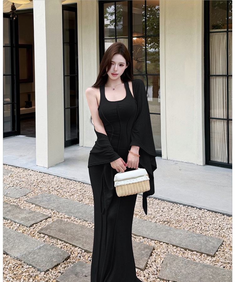 Summer temperament coat fashion dress 2pcs set