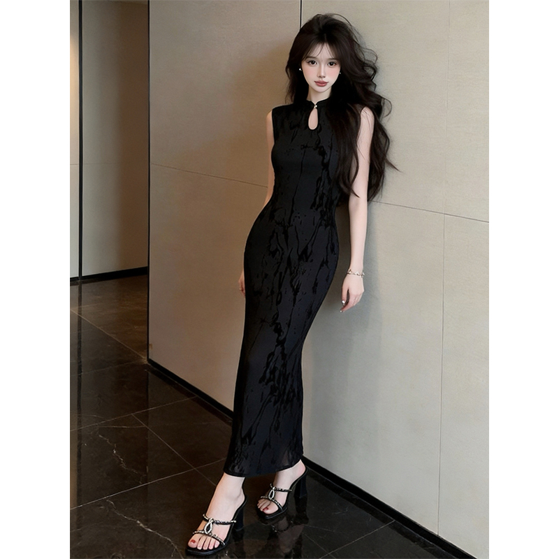 Summer long dress slim temperament cheongsam for women