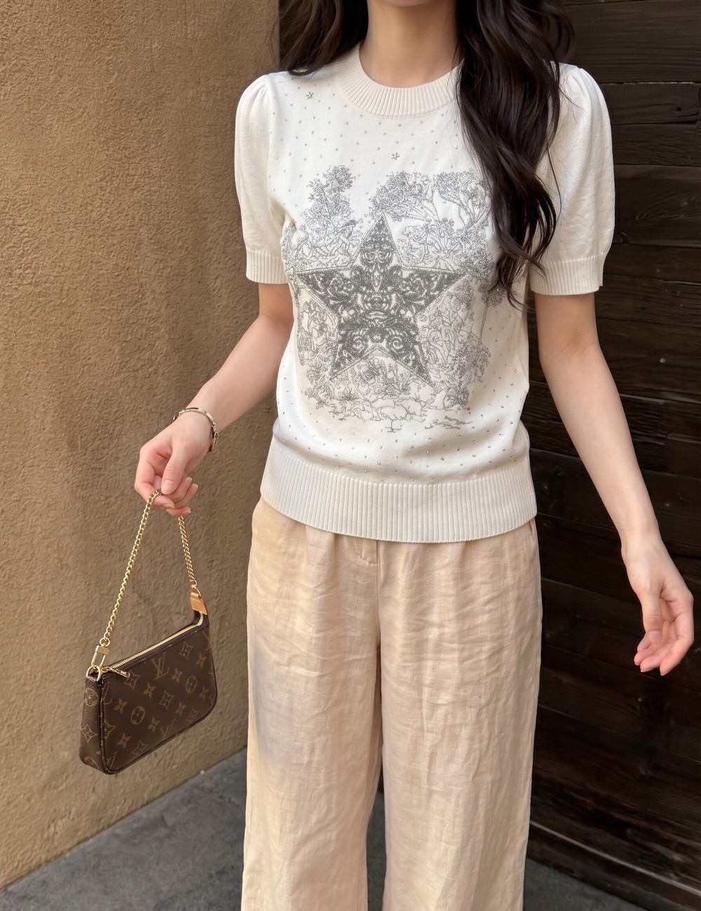All-match summer tops short sleeve fashion sweater for women