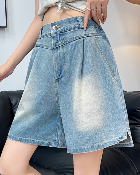 High waist summer five pants loose short jeans for women