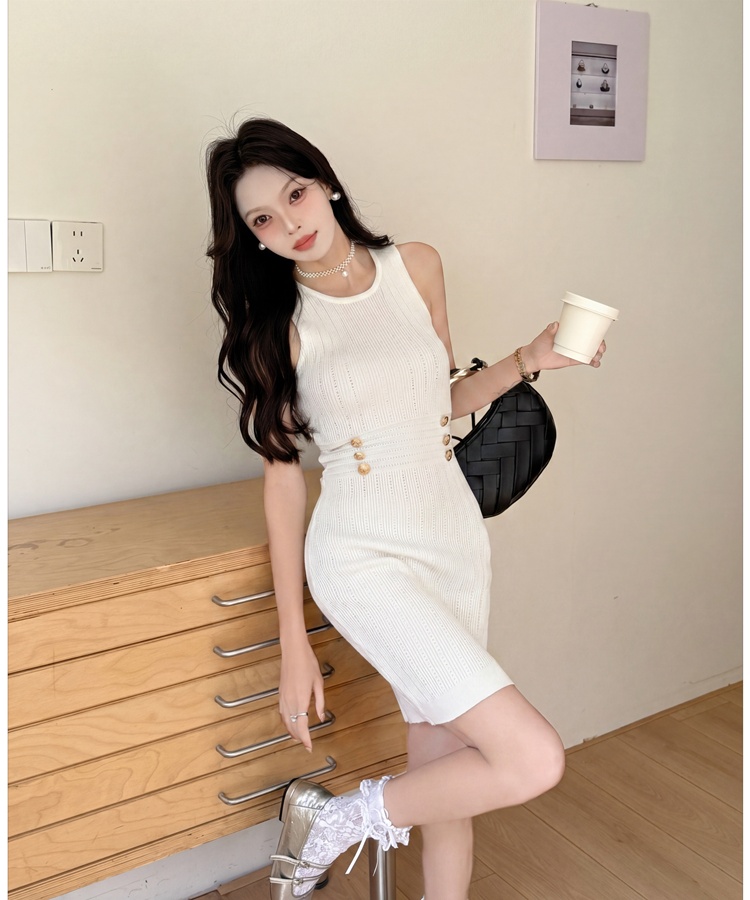 Temperament knitted dress enticement Korean style T-back