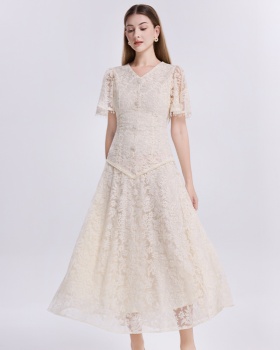 Tassels back frenum sleeve temperament dress