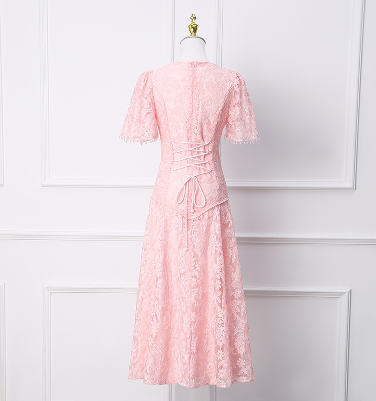 Tassels back frenum sleeve temperament dress