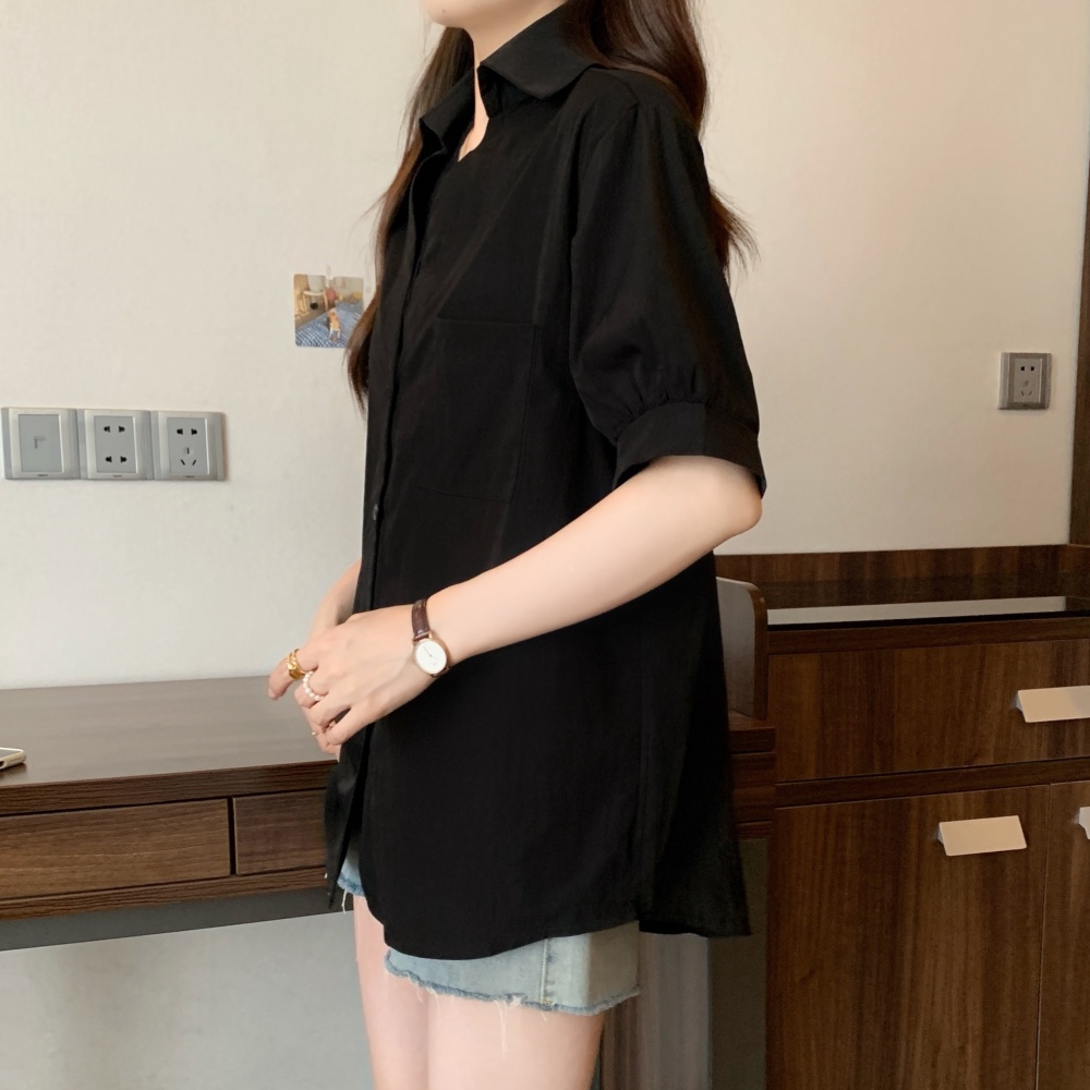 Slim summer lace fat tops fashion large yard short sleeve shirt
