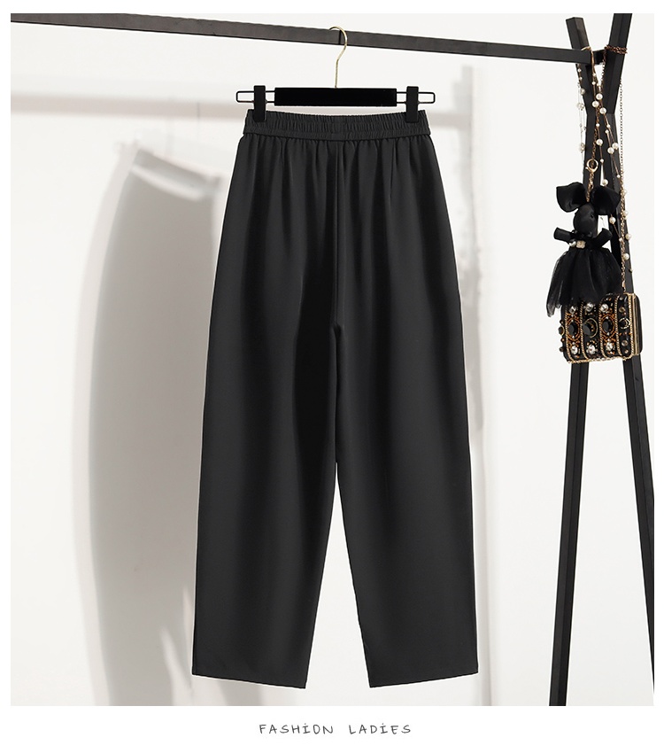 Nine tenths summer pants ice silk slim business suit for women