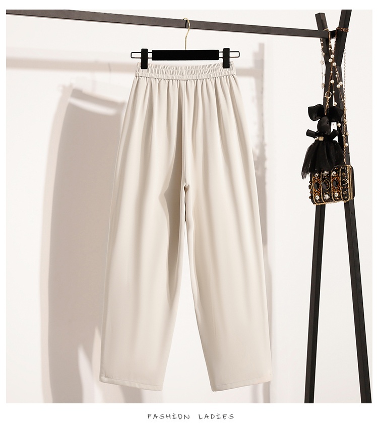 Nine tenths summer pants ice silk slim business suit for women