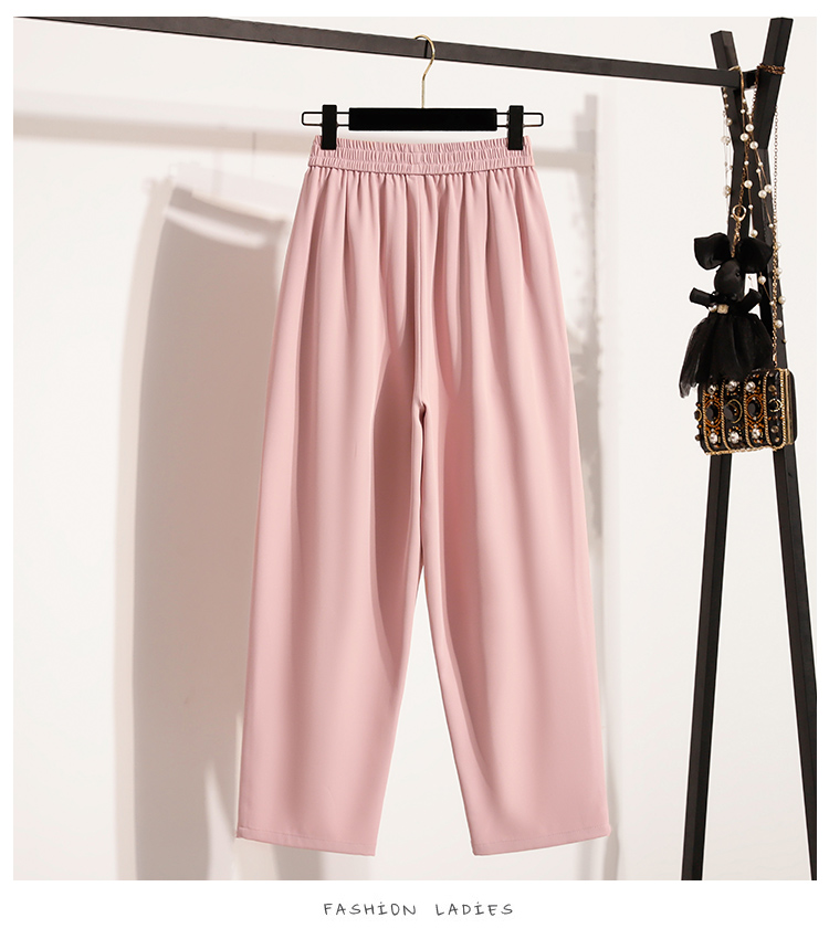 Nine tenths summer pants ice silk slim business suit for women