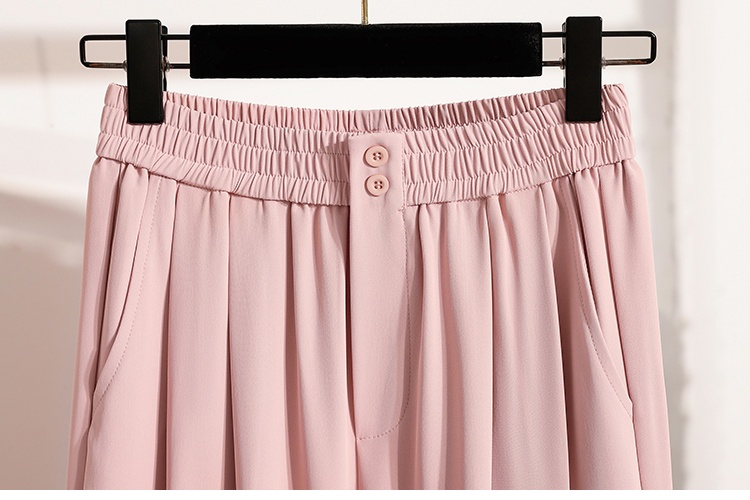 Nine tenths summer pants ice silk slim business suit for women